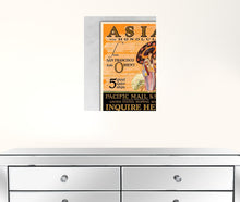 Asia Via Honolulu Vintage Travel Unframed Print Wall Art
