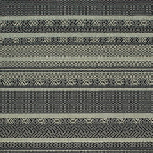 8' Black Ivory Machine Woven Geometric Indoor Runner Rug