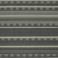 8' Black Ivory Machine Woven Geometric Indoor Runner Rug