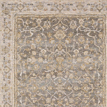 Beige Grey Machine Woven Oriental Indoor Arean Rug - 5' x 8'