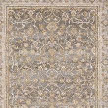 Beige Grey Machine Woven Oriental Indoor Arean Rug - 5' x 8'