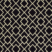 8' Black Ivory Machine Woven Geometric Diamonds Indoor Runner Rug