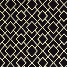 8' Black Ivory Machine Woven Geometric Diamonds Indoor Runner Rug