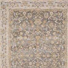 Beige Grey Machine Woven Oriental Indoor Arean Rug - 5' x 8'