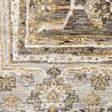 Beige Grey Machine Woven Oriental Indoor Arean Rug - 5' x 8'