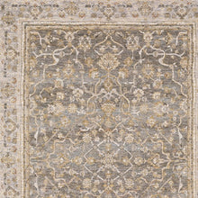 Beige Grey Machine Woven Oriental Indoor Arean Rug - 5' x 8'
