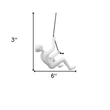 Arte de pared de hombre trepador único blanco de 6