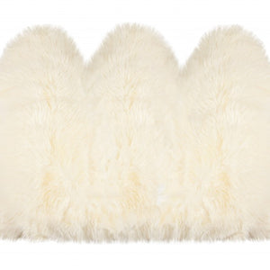 3' X 5' Trio Natural Sheepskin Area Rug