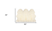 3' X 5' Trio Natural Sheepskin Area Rug