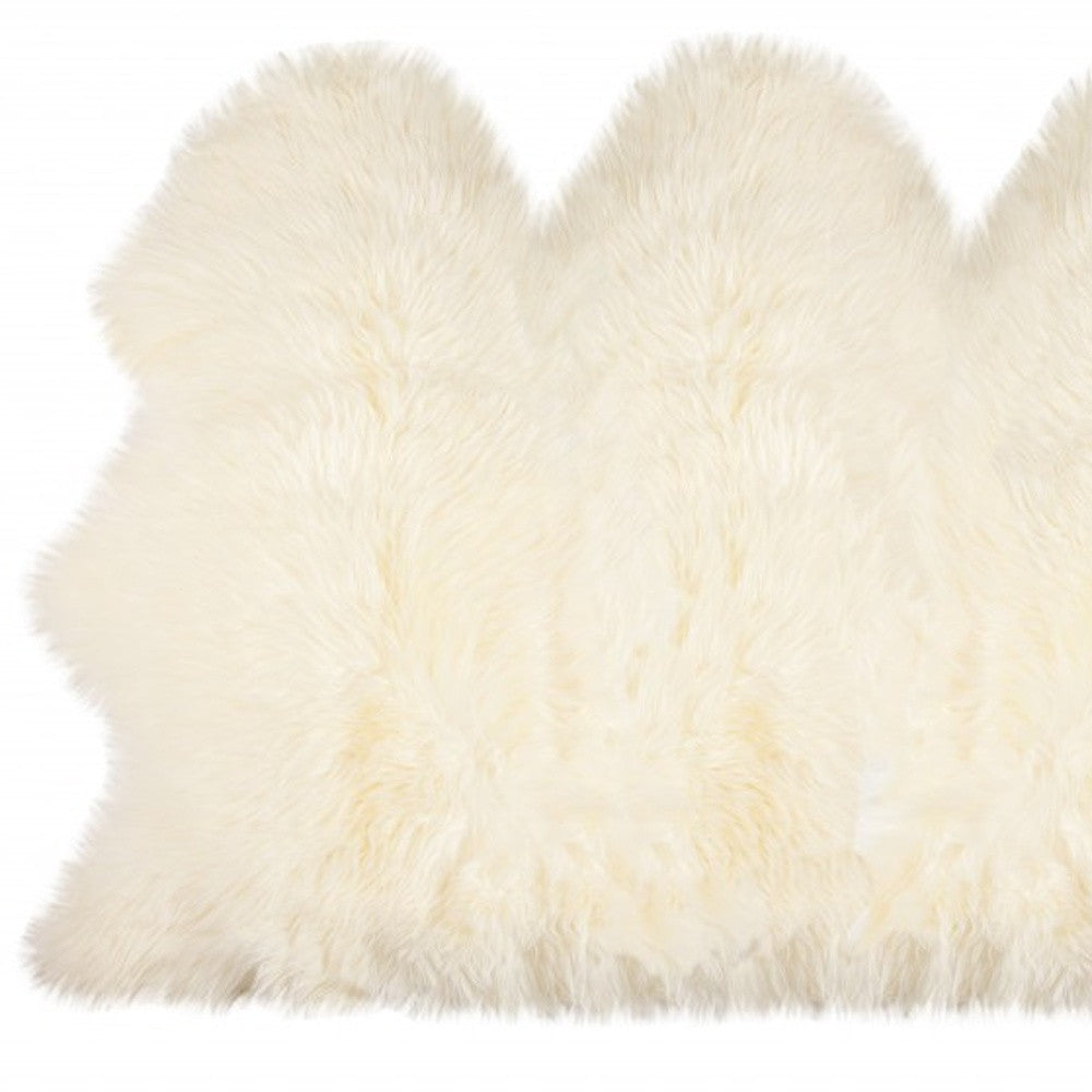 3' X 5' Trio Natural Sheepskin Area Rug