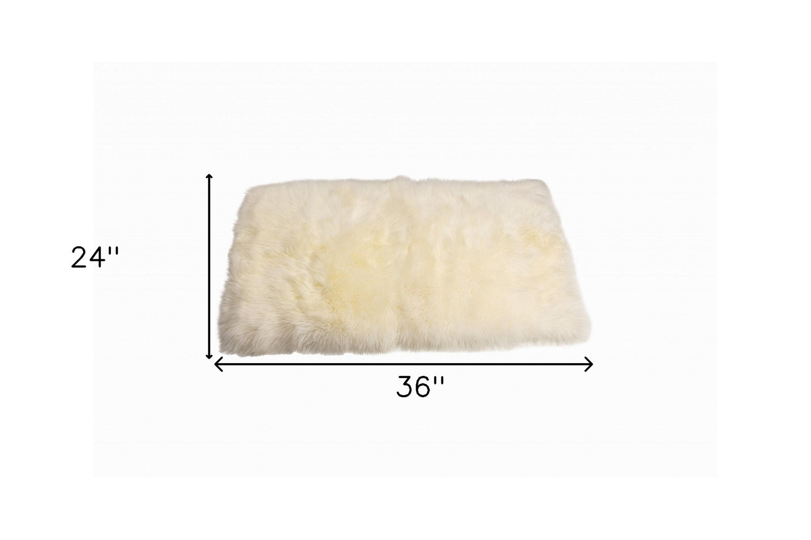 2' X 5' Natural Rectangular Sheepskin Area Rug