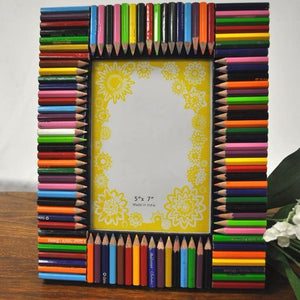 5" X 7" Colorful Pencil Bordered Photo Frame