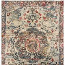 4’X6’ Ivory Distressed Medallion Area Rug