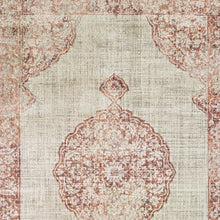 2'X8' 象牙色和粉色徽章長條地毯