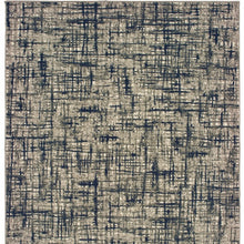 Gray And Navy Abstract Runner Rug - 2’ x 8’