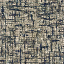 Gray And Navy Abstract Runner Rug - 2’ x 8’