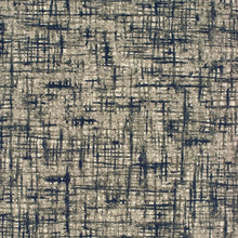 Gray And Navy Abstract Runner Rug - 2’ x 8’