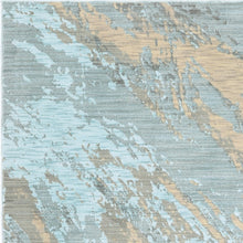 2’X3’ Blue And Gray Abstract Impasto Scatter Rug
