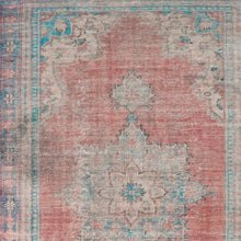 4’X6’ Red And Blue Oriental Area Rug