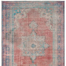 4’X6’ Red And Blue Oriental Area Rug