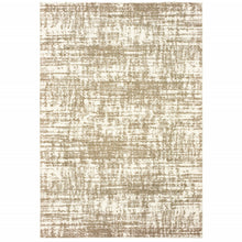 5’X8’ Ivory And Gray Abstract Strokes Area Rug