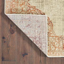 2'X8' 象牙色和粉色徽章長條地毯