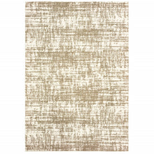 5’X8’ Ivory And Gray Abstract Strokes Area Rug