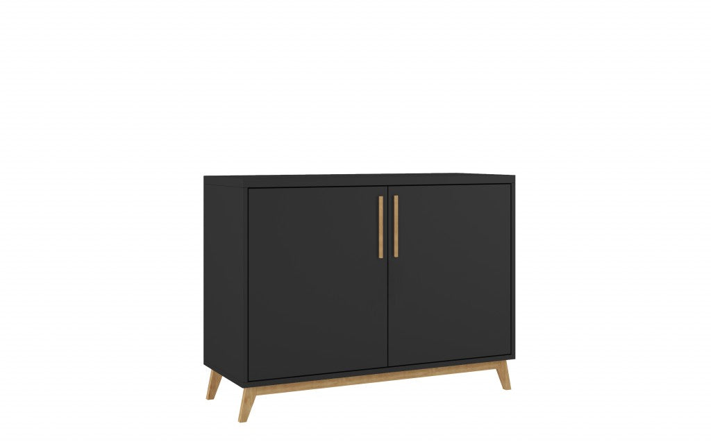 Modern Black And Natural Two Door Buffet