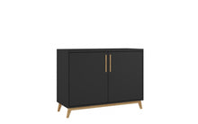 Modern Black And Natural Two Door Buffet