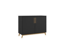 Modern Black And Natural Two Door Buffet