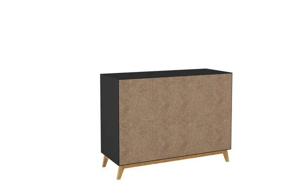 Modern Black And Natural Two Door Buffet