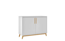 Modern White And Natural Two Door Buffet