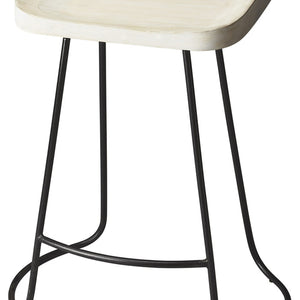 Backless Wood Counter Stool