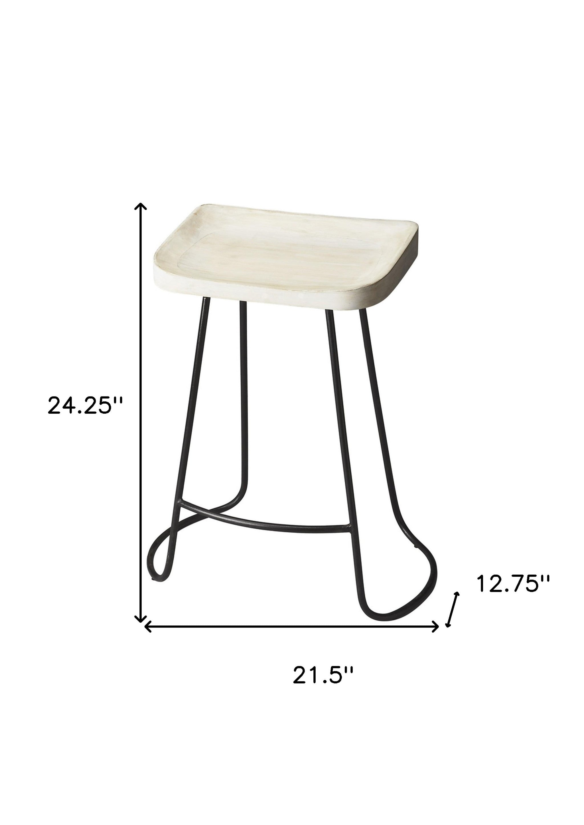 Backless Wood Counter Stool