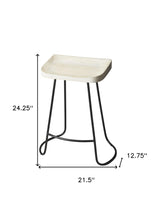 Backless Wood Counter Stool