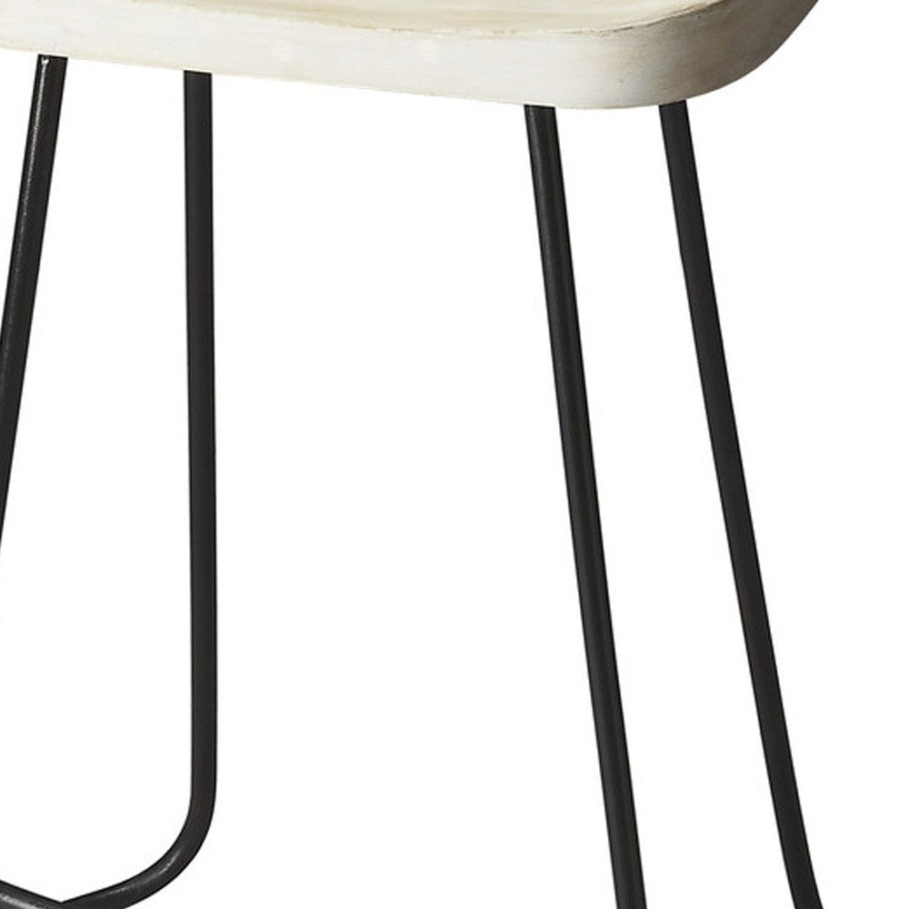 Backless Wood Counter Stool