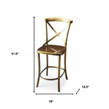 Antique Gold Bar Stool