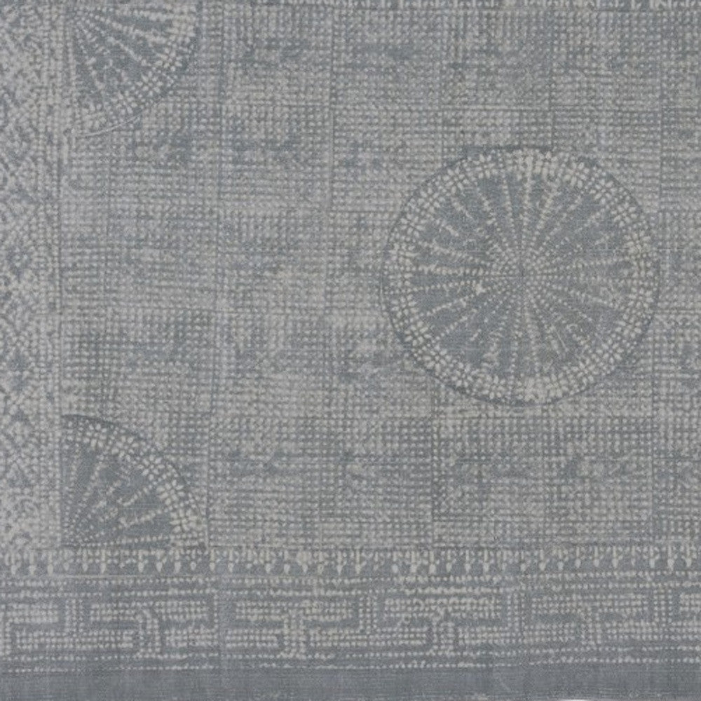 4’ X 6’ Sky Gray Distressed Medallion Area Rug