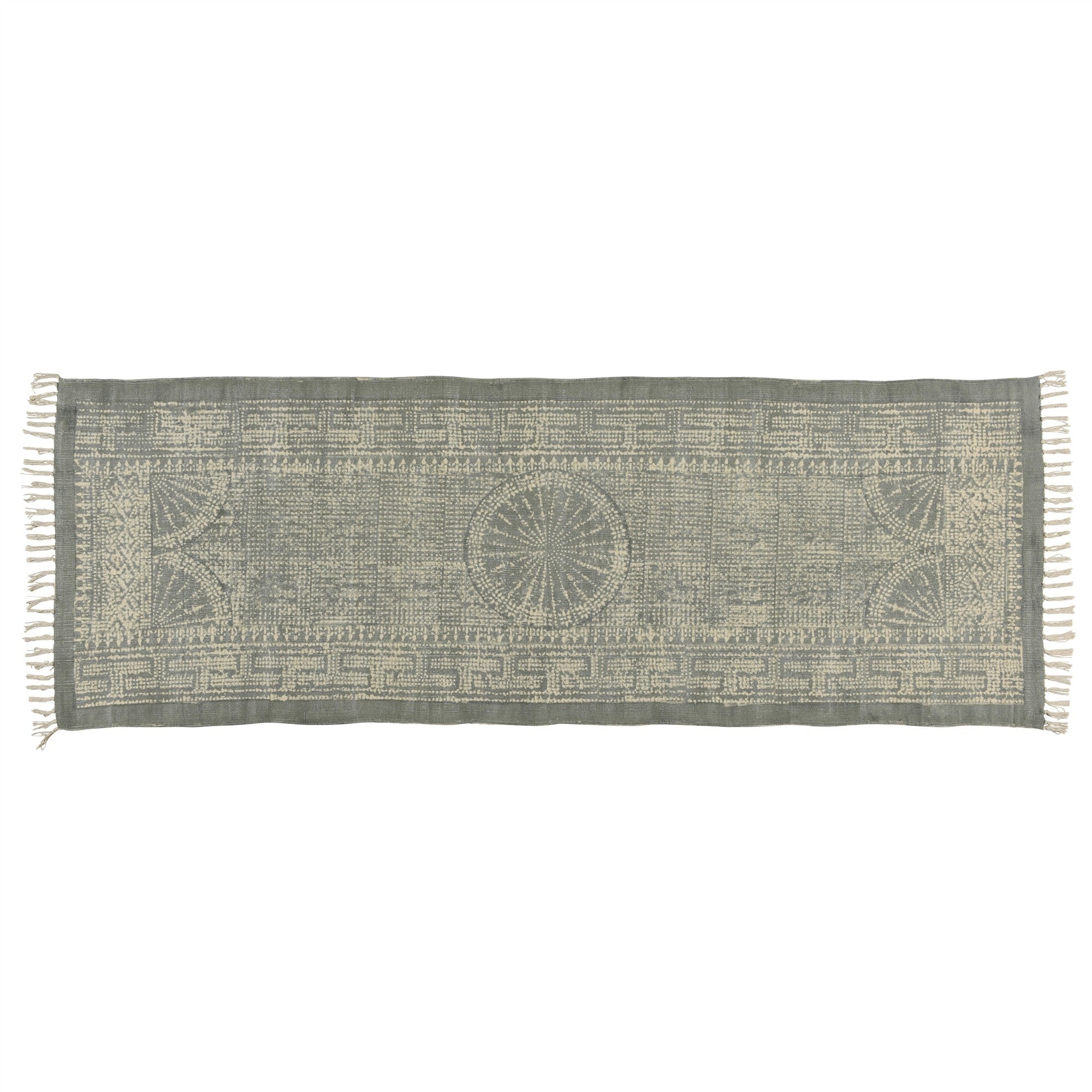4’ X 6’ Sky Gray Distressed Medallion Area Rug