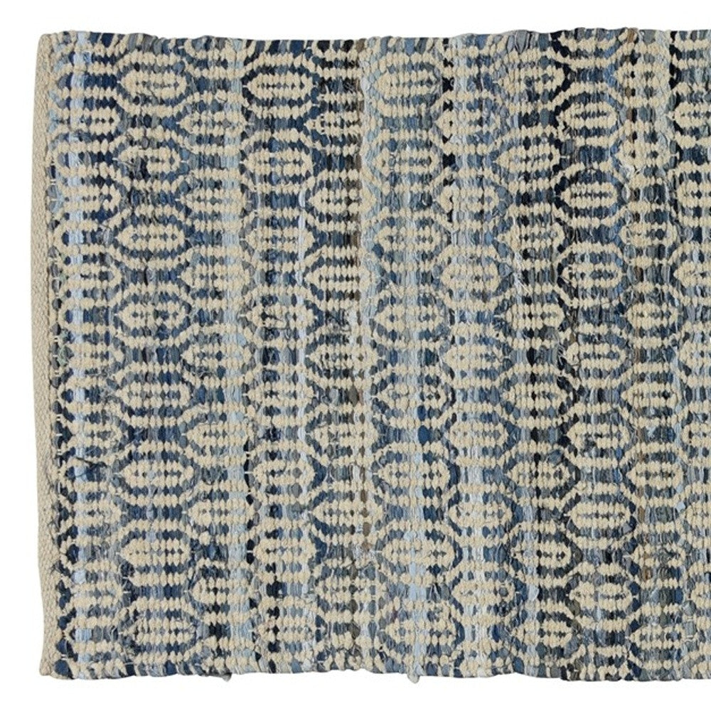 5’ X 8’ Blue And Gray Ogee Area Rug