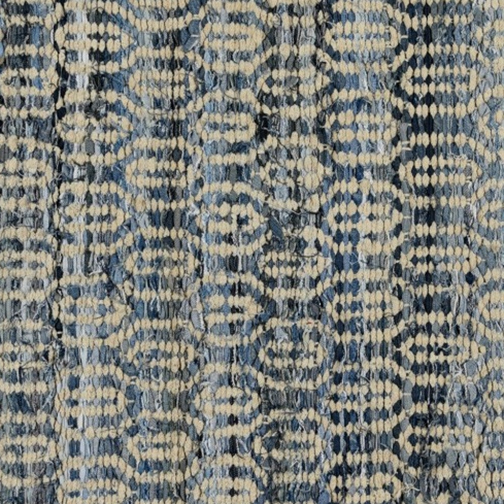 5’ X 8’ Blue And Gray Ogee Area Rug