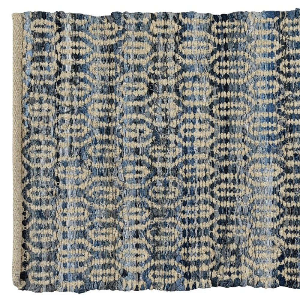 5’ X 8’ Blue And Gray Ogee Area Rug