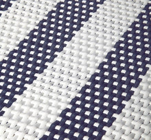 Classic White And Navy Blue Rattan Counter Stool