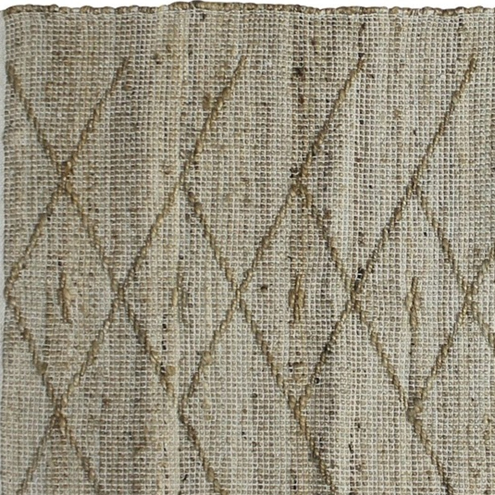 4’ X 6’ Beige Distressed Tribal Area Rug