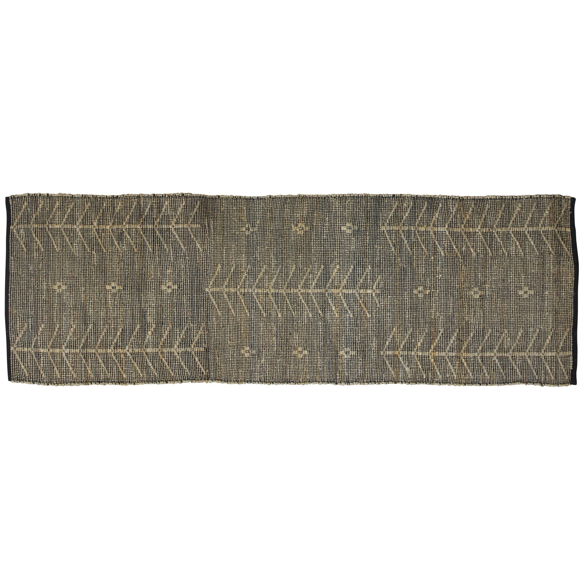 4’ X 6’ Black Distressed Tribal Area Rug