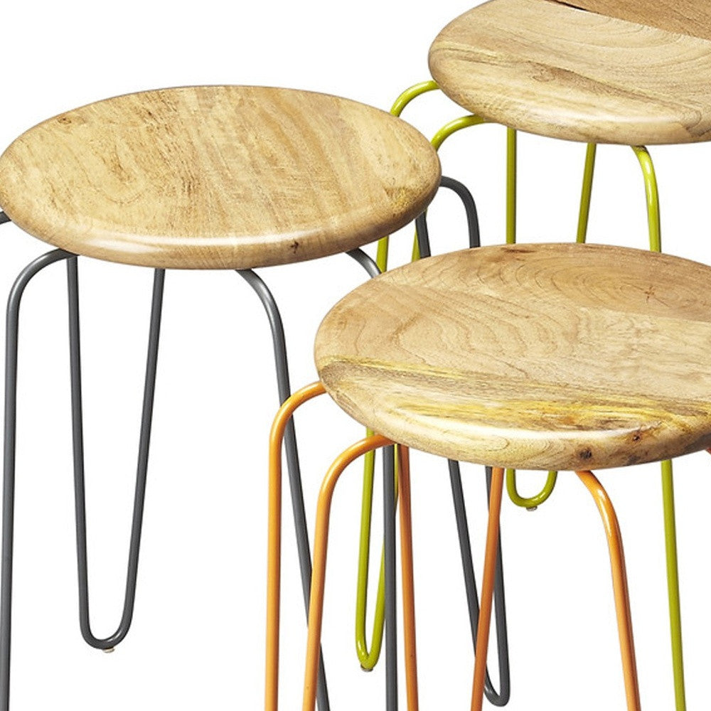 Stackable Iron Colored Stools