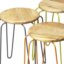Stackable Iron Colored Stools