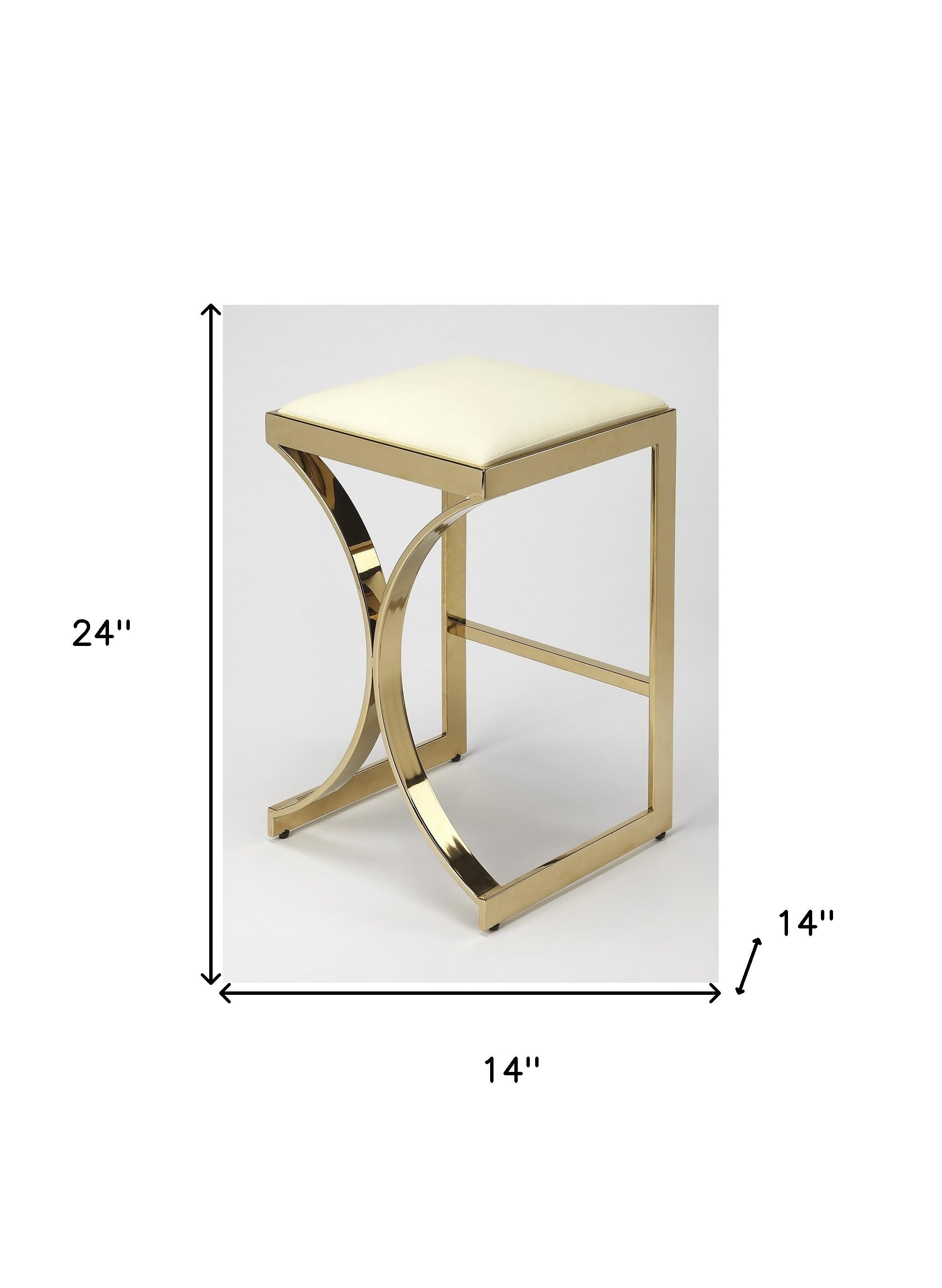 Gold Plated Counter Stool