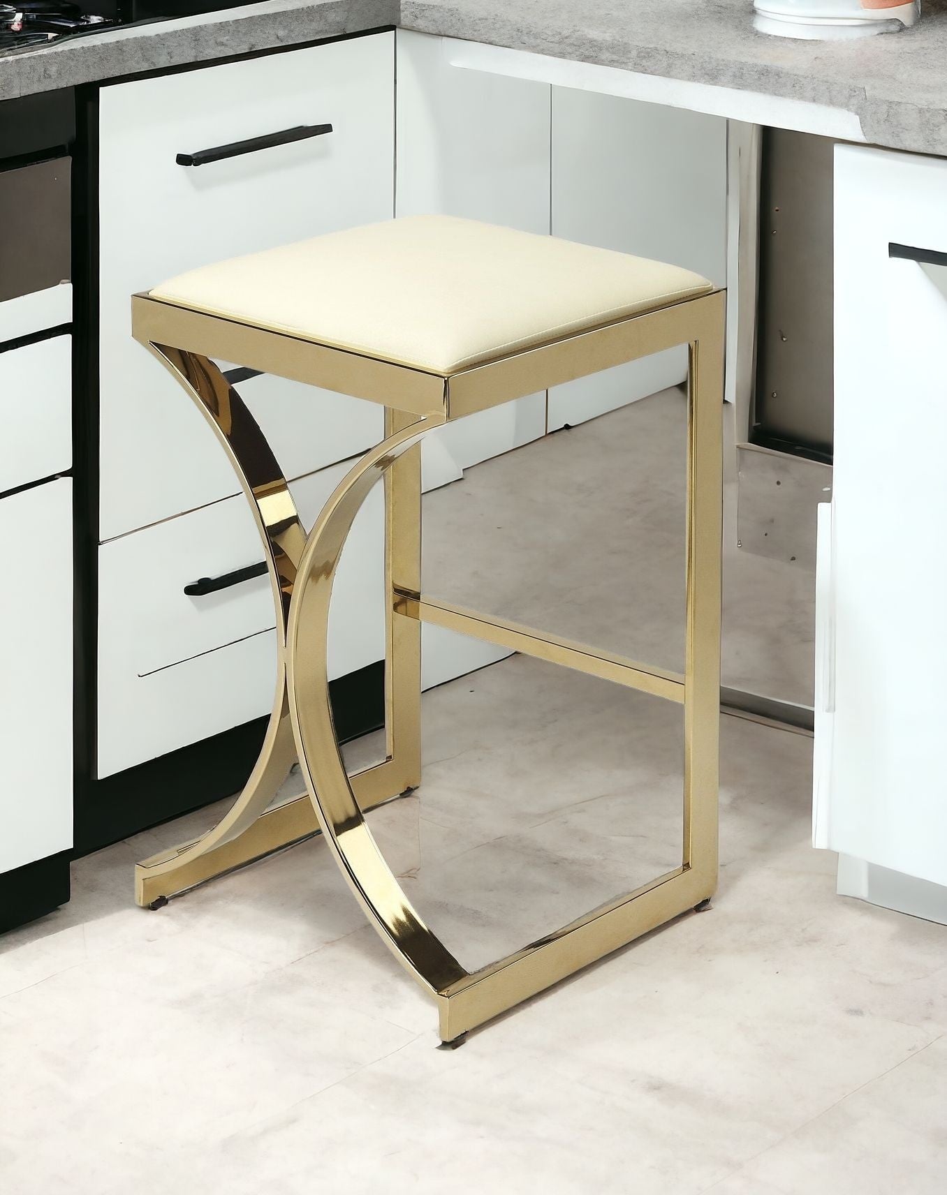 Gold Plated Counter Stool