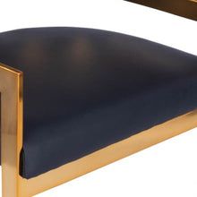 Gold And Black Faux Leather Counter Stool